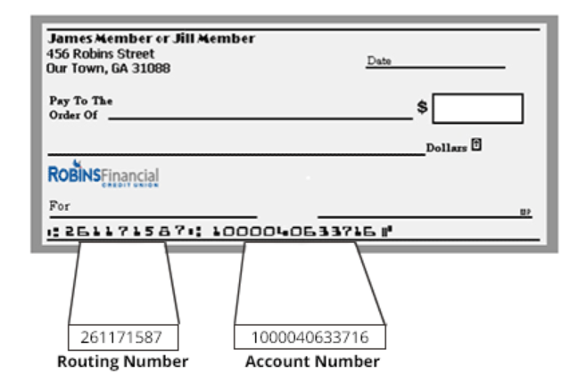 Routing Number For Emerald Card   Robins Financial Check Image 